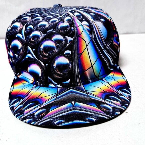 Trippy 3d Rave Trucker Hat Psychedelic Cap Baseball 3d Festival Unisex Baseball - Picture 1 of 8